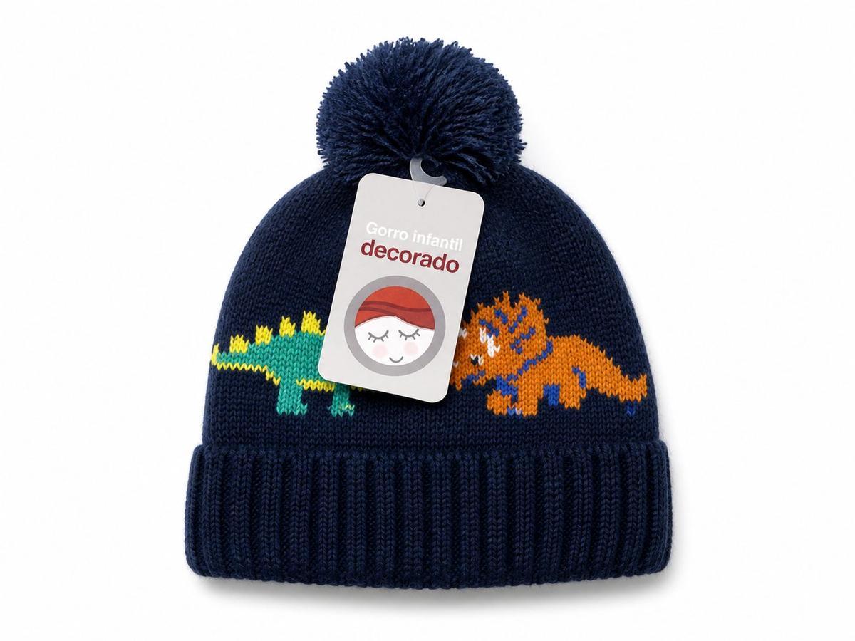 GORRO SIMPLE C/POMPON DINOSAURIO 304525