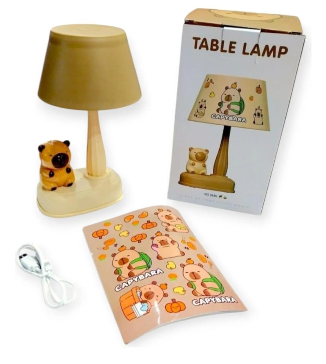 VELADOR RECARGABLE CAPIBARA CON STICKERS 343H