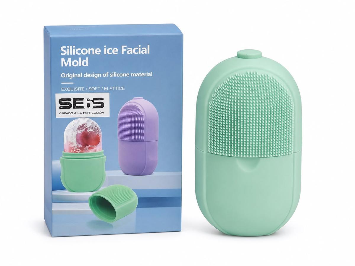 MASAJEADOR FACIAL CON FRIO SILICONA
