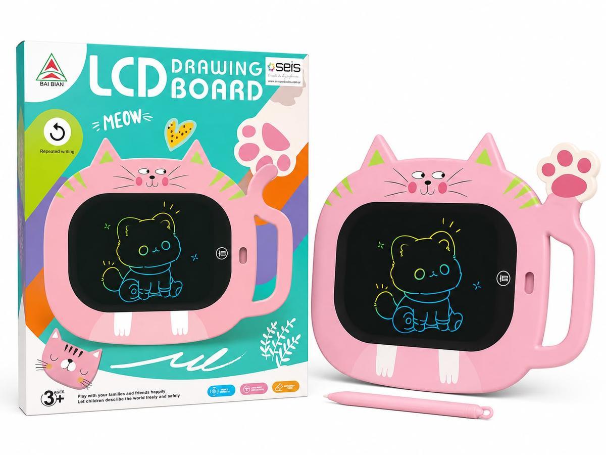 """PIZARRA MAGICA GATITO 7 """" MULTICOLOR"""