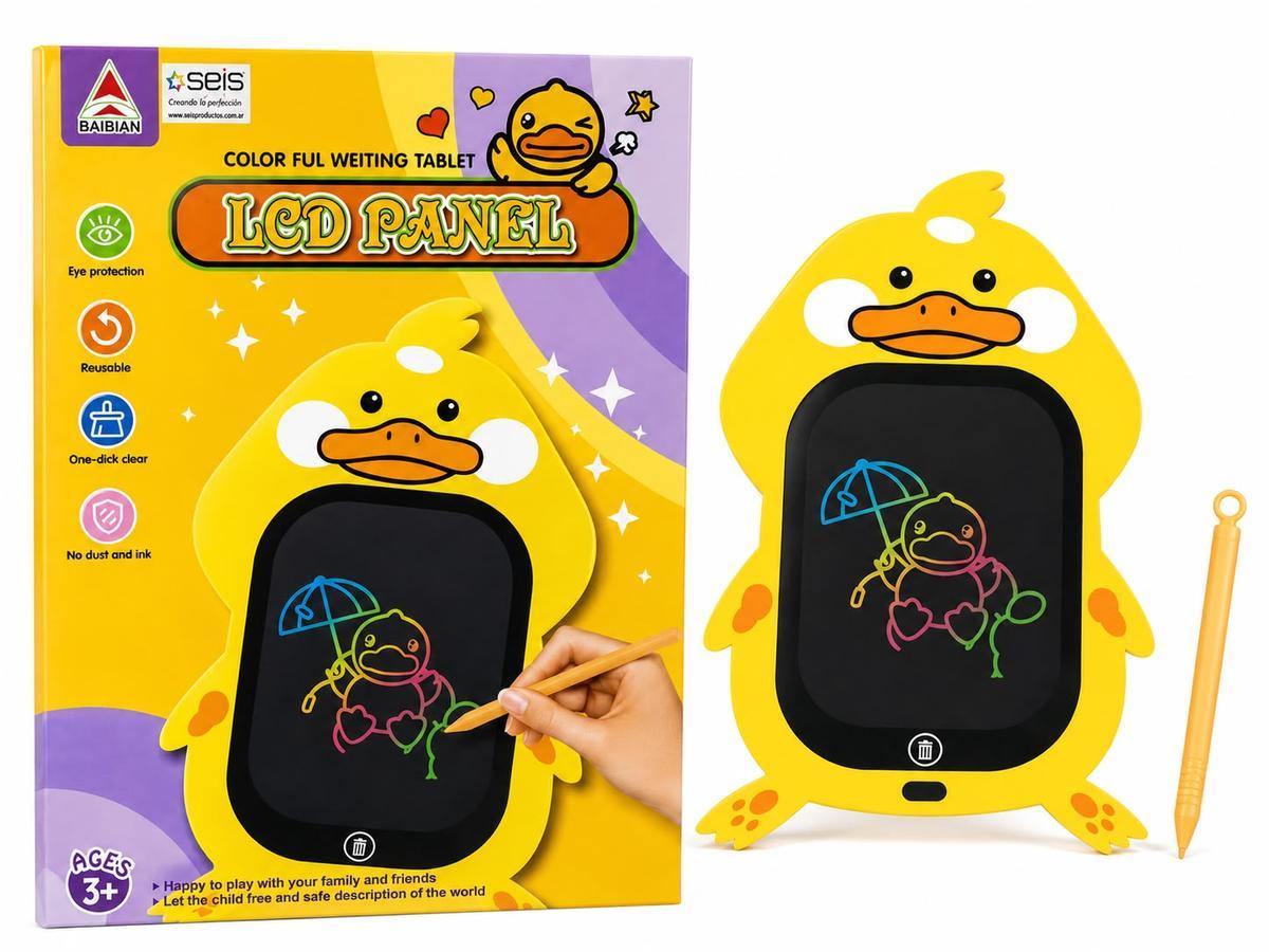 PIZARRA MAGICA PATITO 5 PULGADAS MULTICOLOR 25CM ALTO