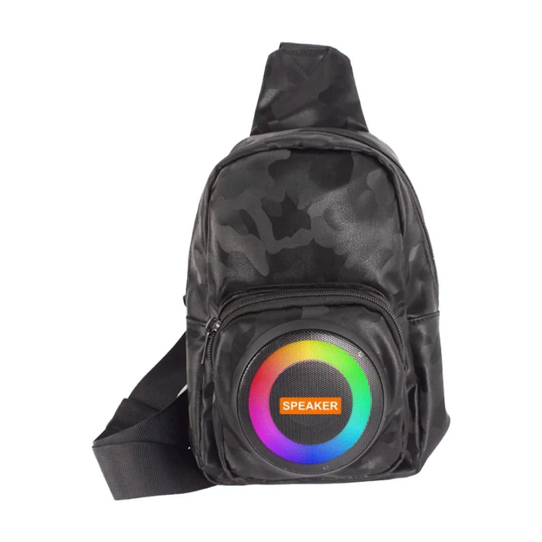 BOLSO CON PARLANTE BTH CON LUZ RGB CH-M/801 BGP-44