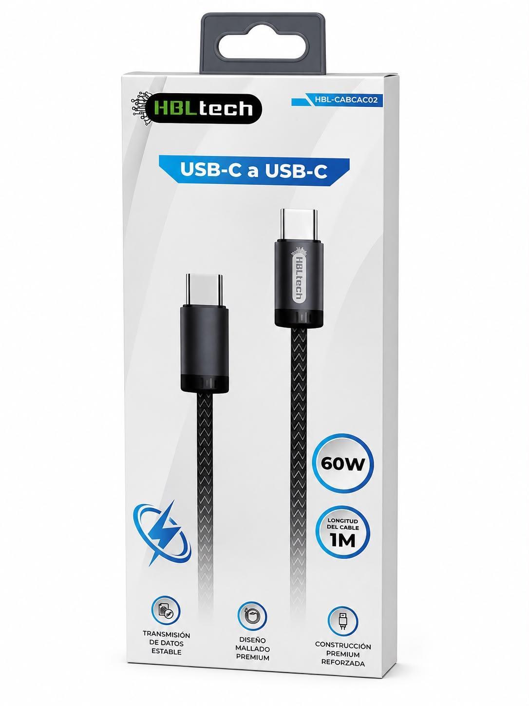 CABLE MALLADO DE TIPO C A C 60W 1 METRO