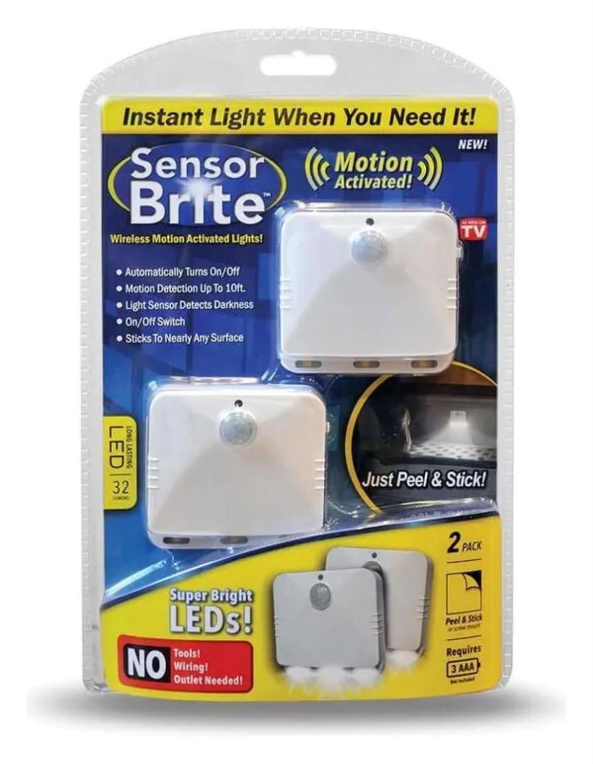 PACK DE 2 LUZ LED CON SENSOR A PILA
