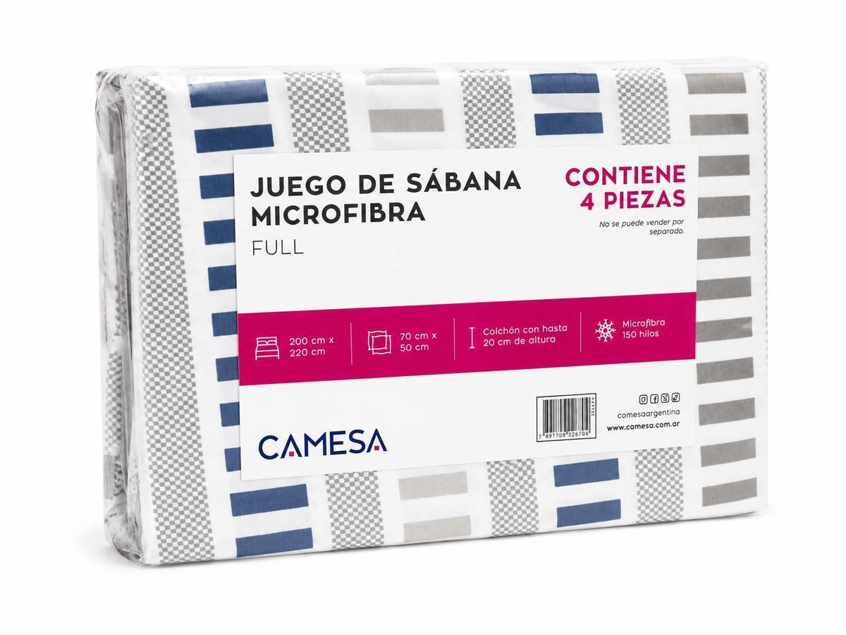 JUEGO DE CAMA 200X220 FULL SOLTEIRO MICROFIBRA