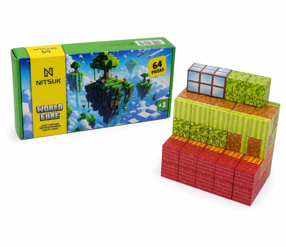 CUBOS WORLD MAGNETICOS 64 PCS
