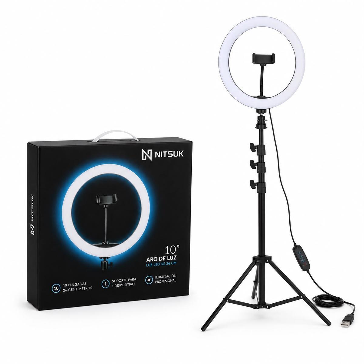 ARO LUZ 26CM BLANCO CALIDO NEUTRO FRIA 10 PULGADAS