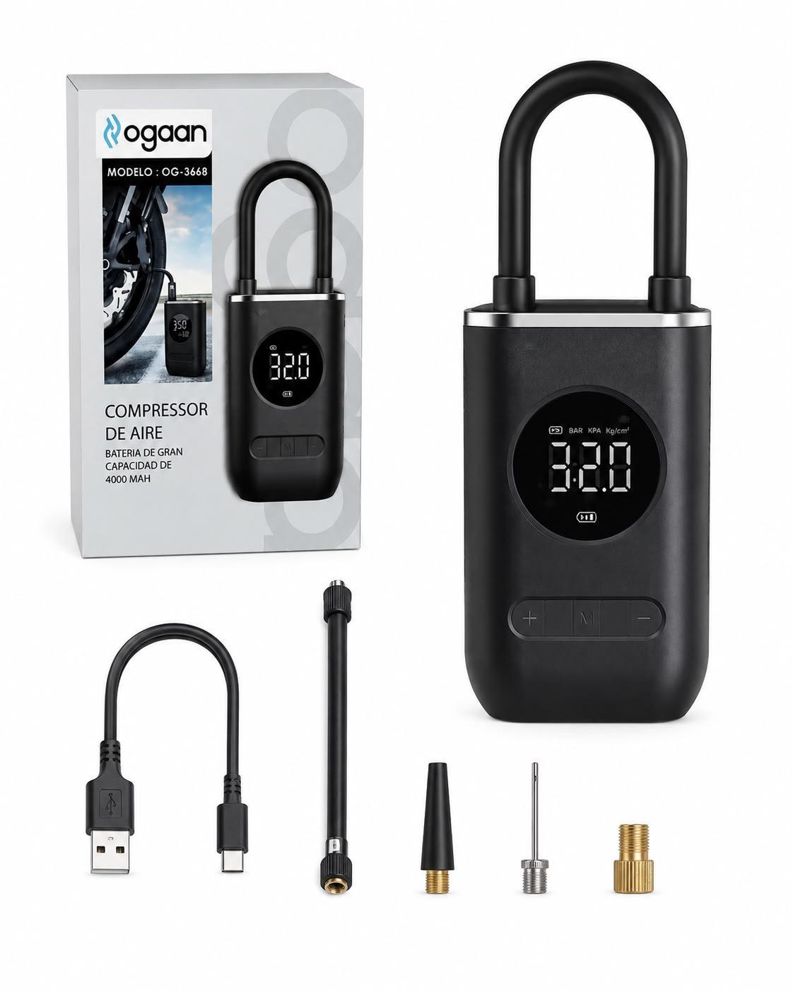 INFLADOR COMPRESOR PORTATIL USB