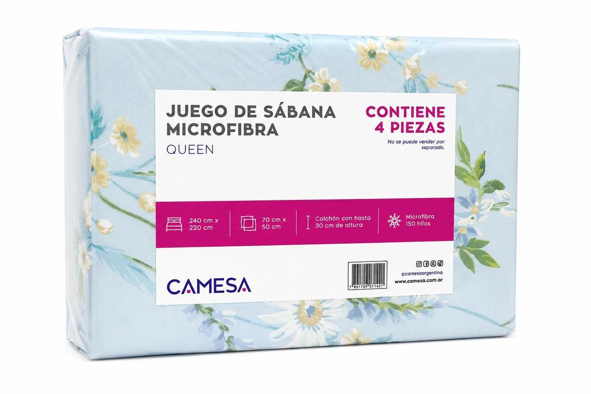 JUEGO DE CAMA 240X220 QUEEN MICROFIBRA