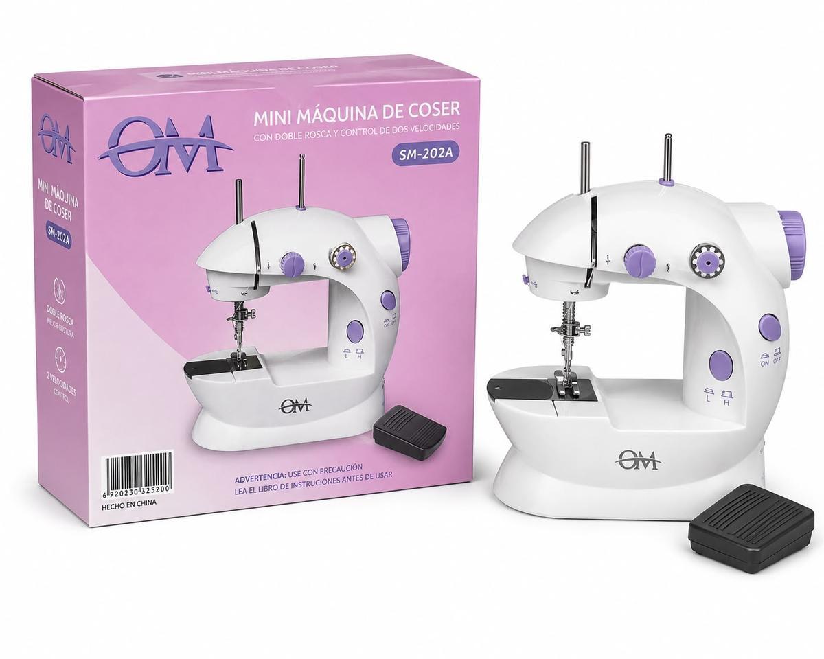 MAQUINA DE COSER CON PEDAL OM SM-202A