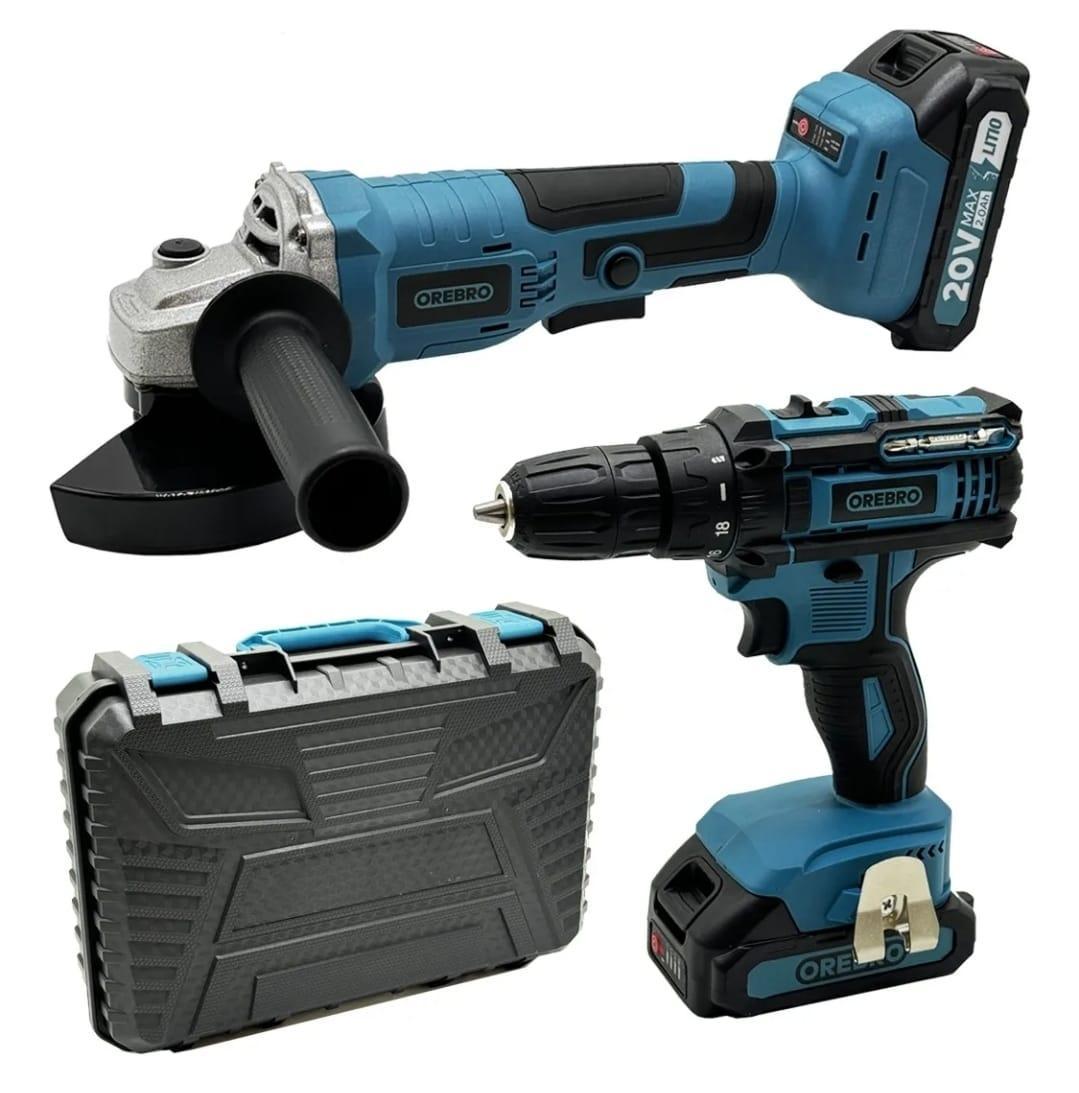 SET DE AMOLADORA 115MM TALADRO 13MM INALAMBRICO SV-2028