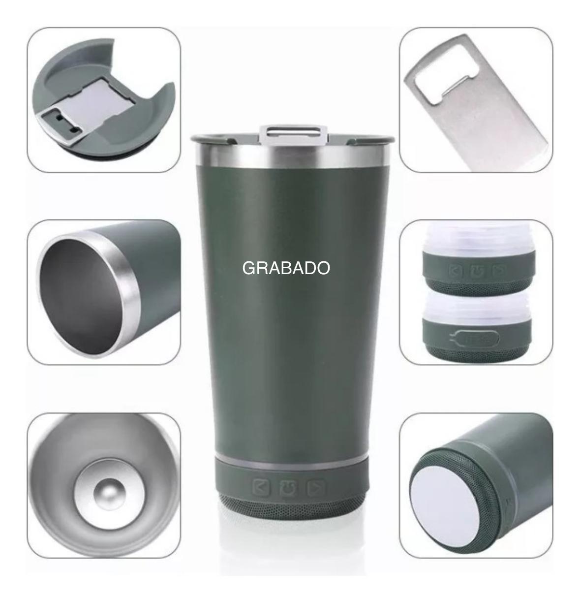 VASO GRABADO CON PARLANTE VASOUND