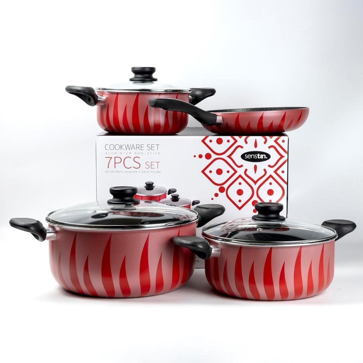 JUEGO DE OLLAS Y SARTEN 7 PCS W-21885