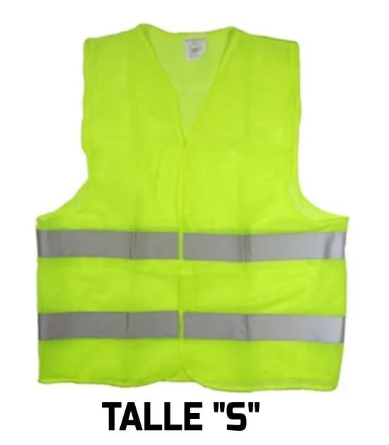 CHALECO REFLECTIVO FLUO AMARILLO REGLAMENTARIO SEGURIDAD AUTO MOTO SMALL