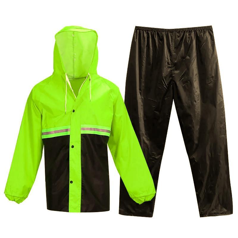 PILOTO EQUIPO DE LLUVIA COMBINADO NEGRO Y VERDE FLUO XL
