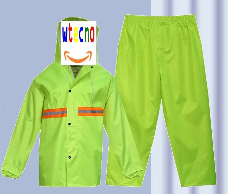 PILOTO EQUIPO DE LLUVIA VERDE FLUO EXCELENTE XL