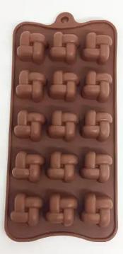 MOLDE DE SILICONAS EN CON FORMA DE NUDO