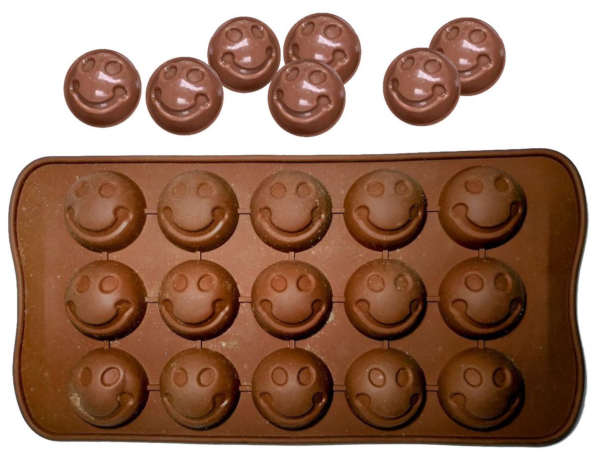 MOLDE DE SILICONAS PARA CHOCOLATECARITA FELIZ