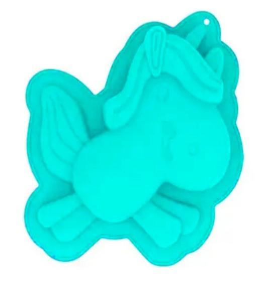 MOLDE DE SILICONAS CON FORMA DE SIMPATICO UNICORNIO